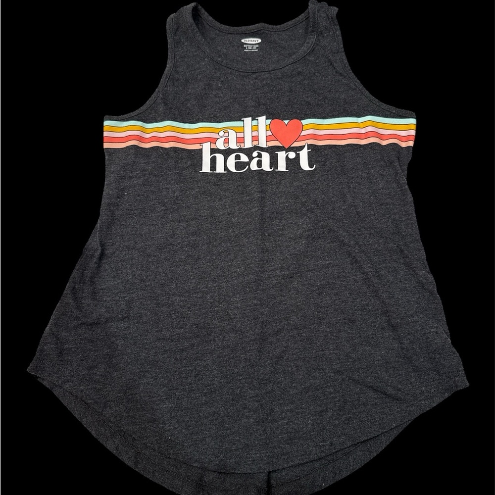 Old Navy Kids Tank Top - Black with Multicolor Stripes